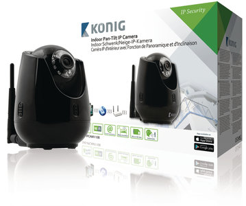 Pan-Tilt IP-Camera Binnen VGA Zwart