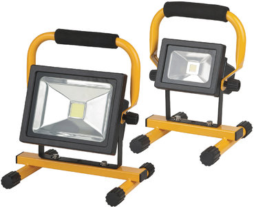 Mobiele LED Floodlight 20 W 1300 lm Zwart / Geel